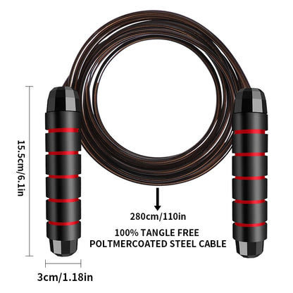 Steel Speed Jump Rope - Adjustable for Fitness & Training