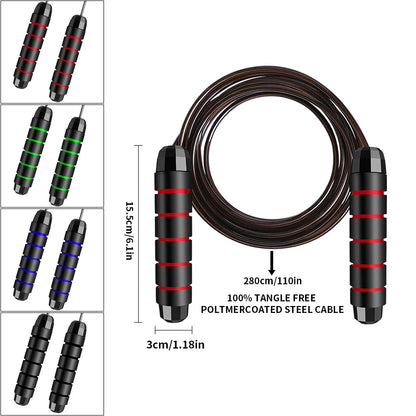 Steel Speed Jump Rope - Adjustable for Fitness & Training