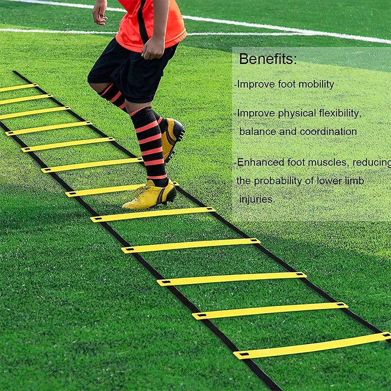 Agility Training Ladder with Nylon Straps – Speed, Flexibility, and Sports Performance Equipment