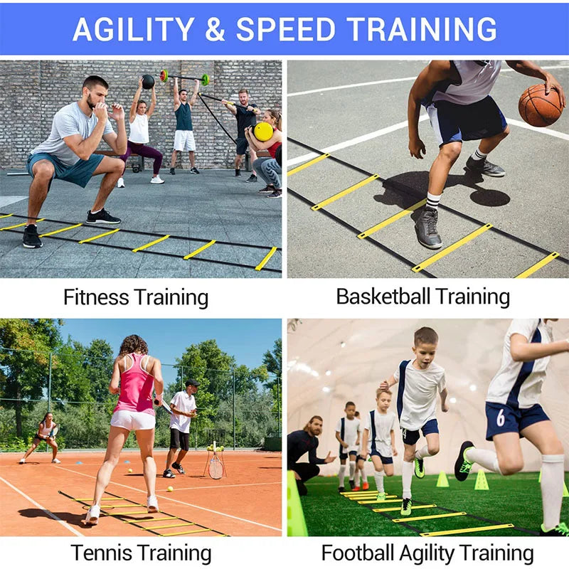 Agility Training Ladder with Nylon Straps – Speed, Flexibility, and Sports Performance Equipment