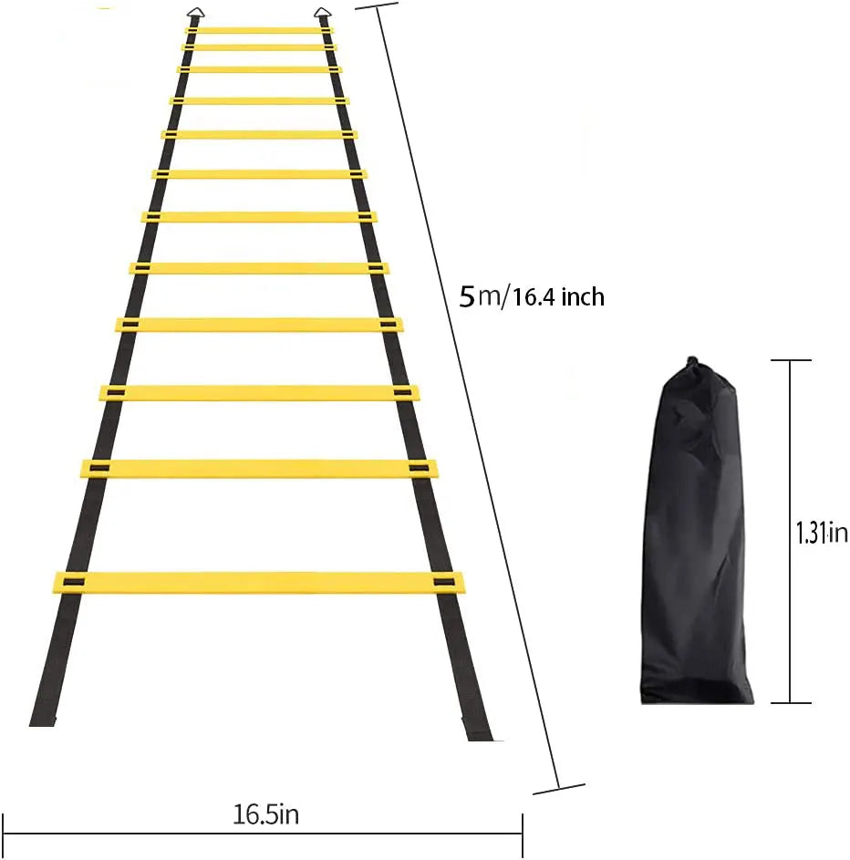 Agility Training Ladder with Nylon Straps – Speed, Flexibility, and Sports Performance Equipment